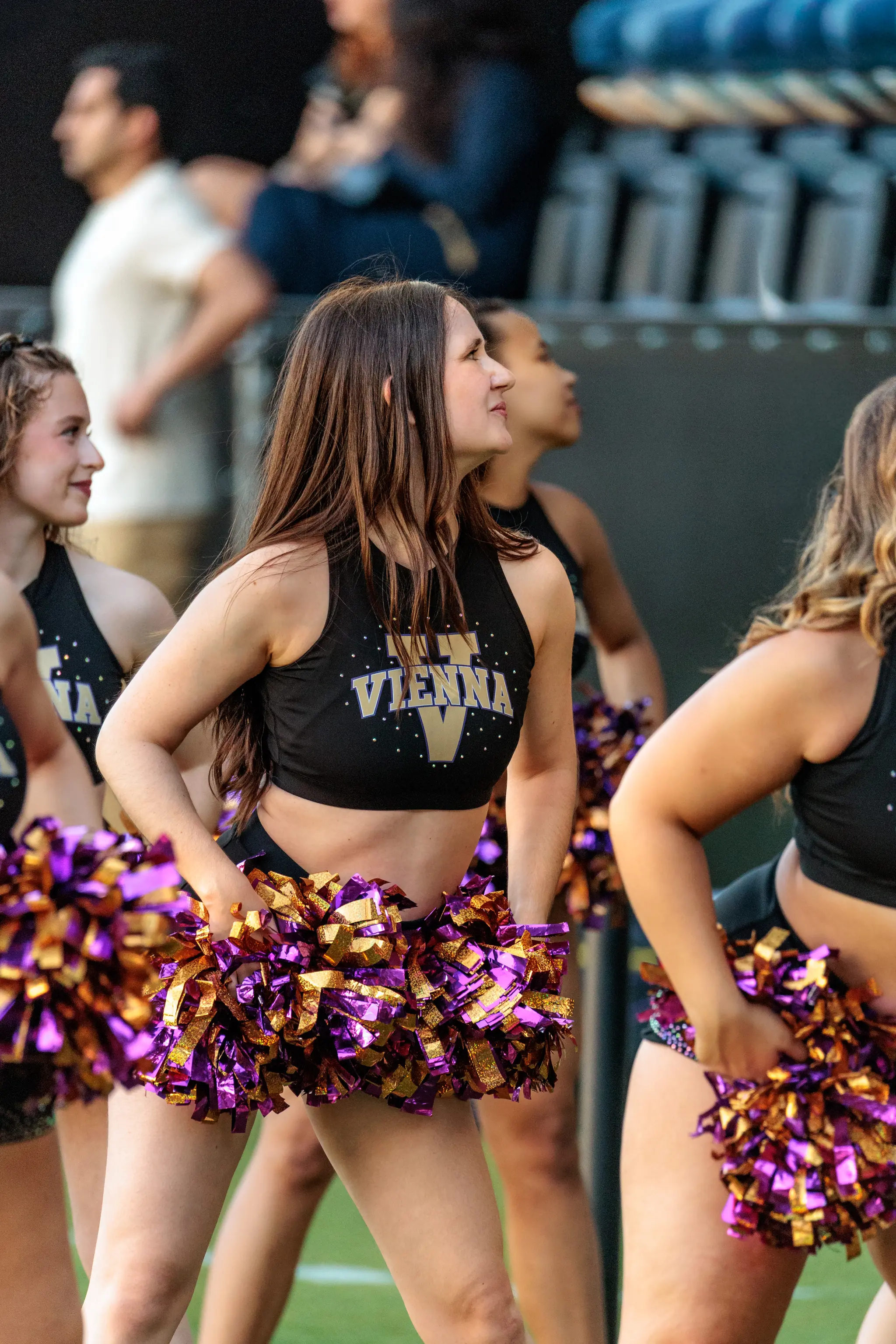 Vienna Vikings Cheerleaderinnen während des AFLE Spitzenspiels gegen die Alpine Rams